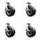 Service Caster BBQ Smoker Grill Flat-Free All Terrain 10'' Caster Wheel Set, 4PK SMOK-SCC-100S1030-SNB-SLB-BSL-2-SLB2 - alternate 1
